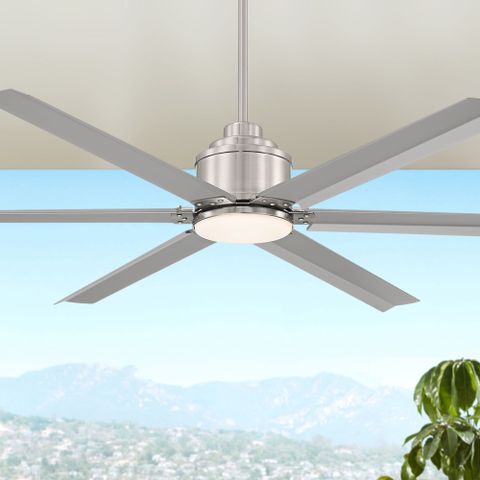 65" Casa Vieja Modern Industrial Outdoor Ceiling Fan With Dimmable Led ... within Industrial Outdoor Ceiling Fan With Wall Control